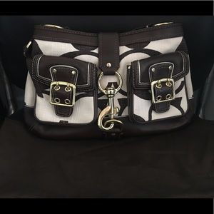 Coach Beige and Brown Handbag